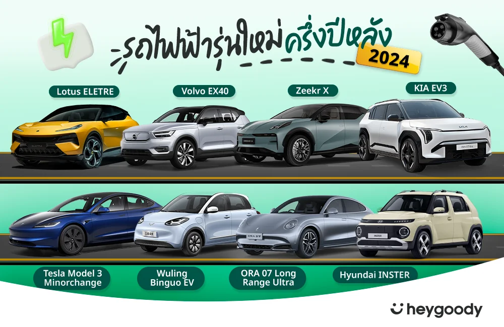 รวมรถไฟฟ้ารุ่นใหม่ครึ่งปีหลัง 2024