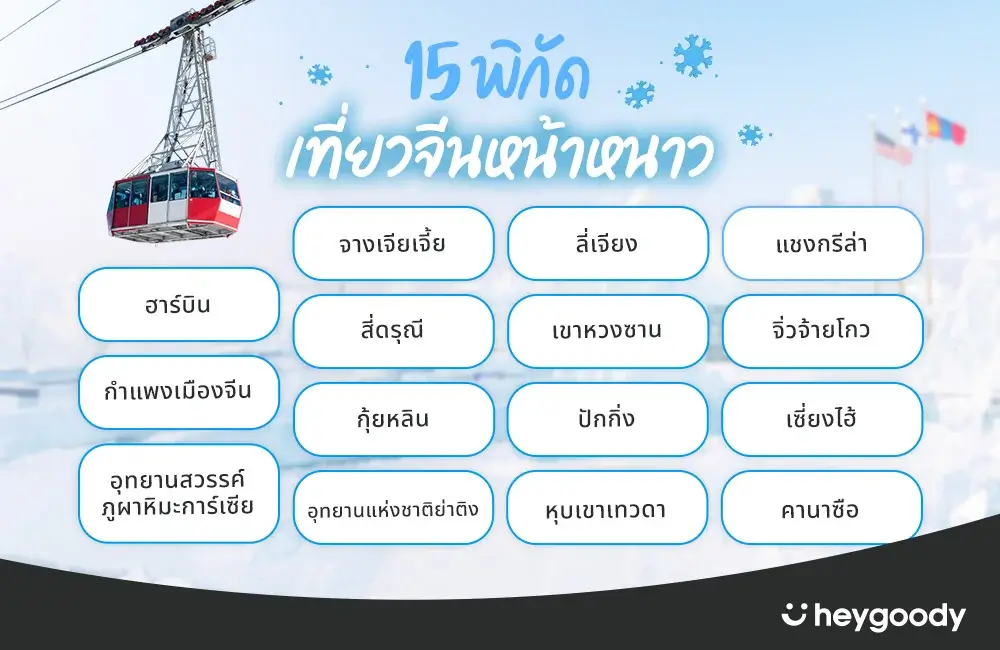 รวม 15 พิกัดเที่ยวจีนหน้าหนาว