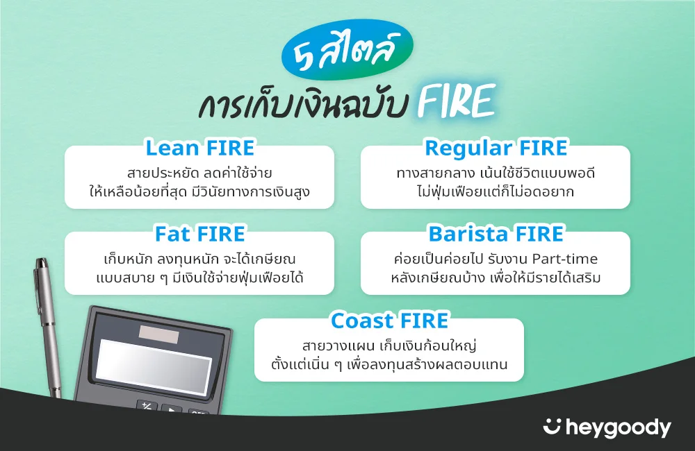 ประเภทของ FIRE Movement