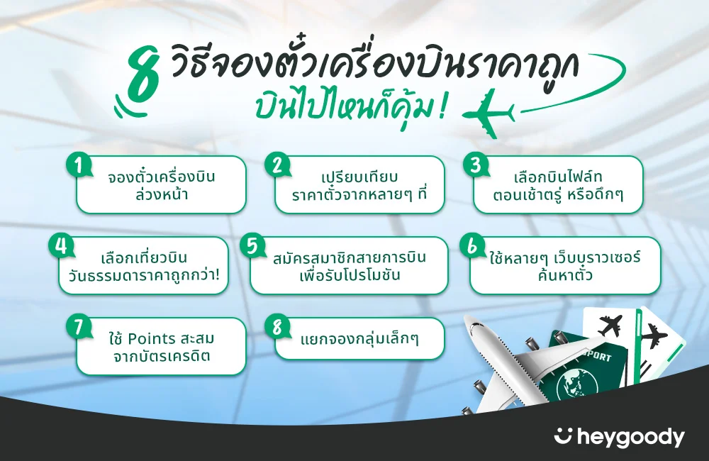 8 วิธีจองตั๋วเครื่องบินราคาถูก